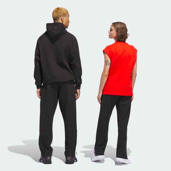 สีดำ กางเกงแทรคผ้าสเปเซอร์ adidas Basketball