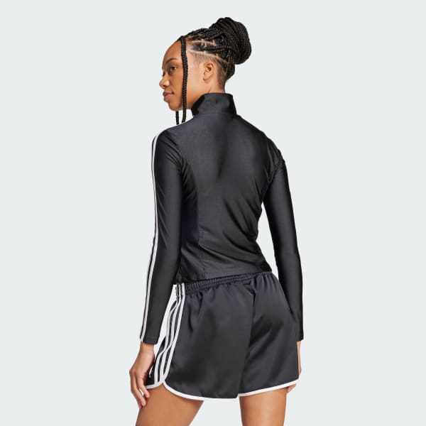 cierna Tepláková bunda Adicolor 3-Stripes Slim