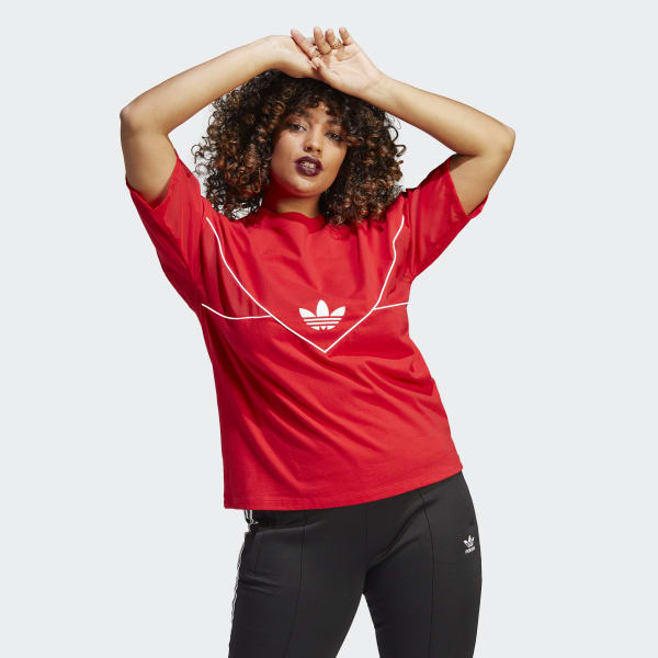 tilbage stribet Fugtighed adidas Originals Tee - Red | Women's Lifestyle | adidas US