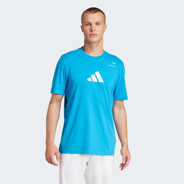 Azul Polera Padel Category AEROREADY Estampada