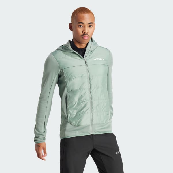 adidas Terrex Multi Hybrid Insulated Hooded Jacket - Green | Men's Hiking |  adidas US