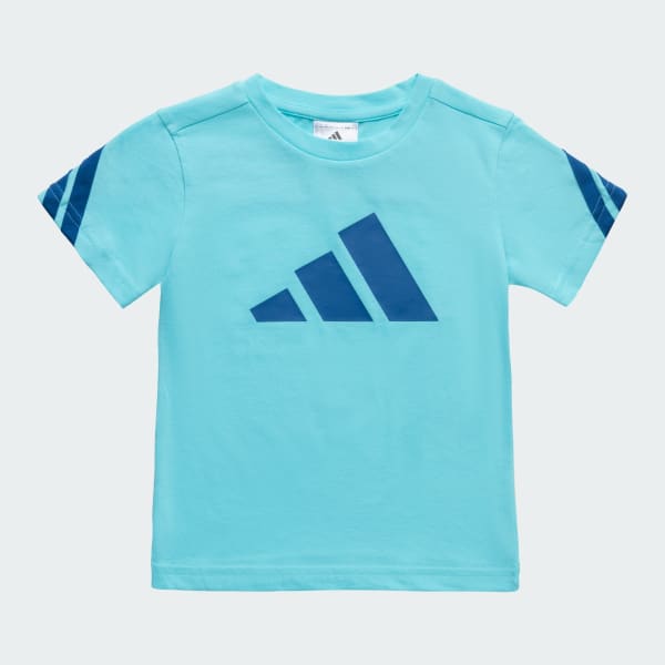 Turquoise Performance 3 Stripes T-shirt Set Kids