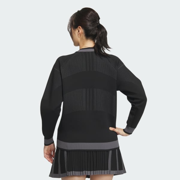 ブラック PRIMEKNIT プルオーバー長袖セーター