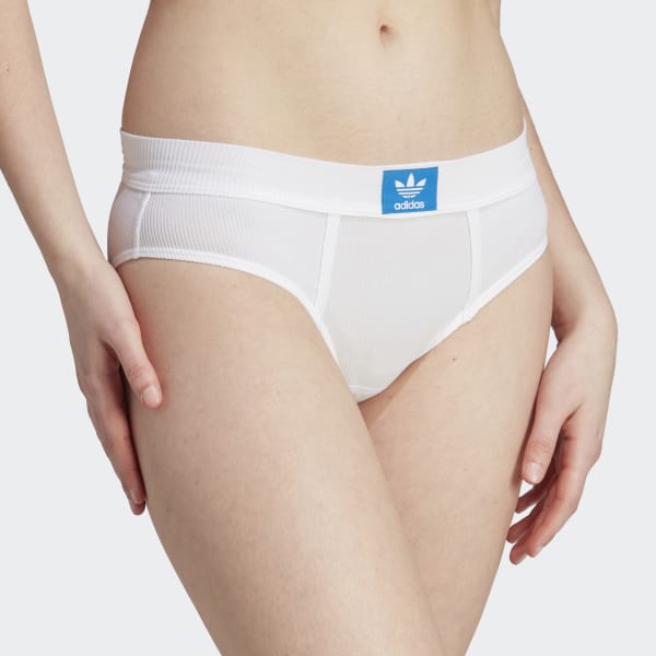 adidas Adicolor Flex Ribbed Cotton Bikini Pants - White | Women\'s Lifestyle  | adidas US