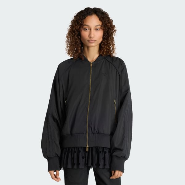 Black Layered Bomber Jacket