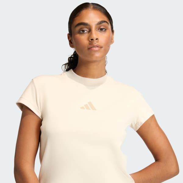 adidas Z.N.E. Baby Tee - Beige | Free Shipping with adiClub