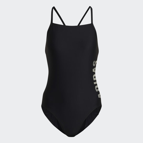 cierna Thin Straps Branded Swimsuit WH995