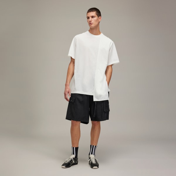 Black Y-3 Washed Twill Shorts