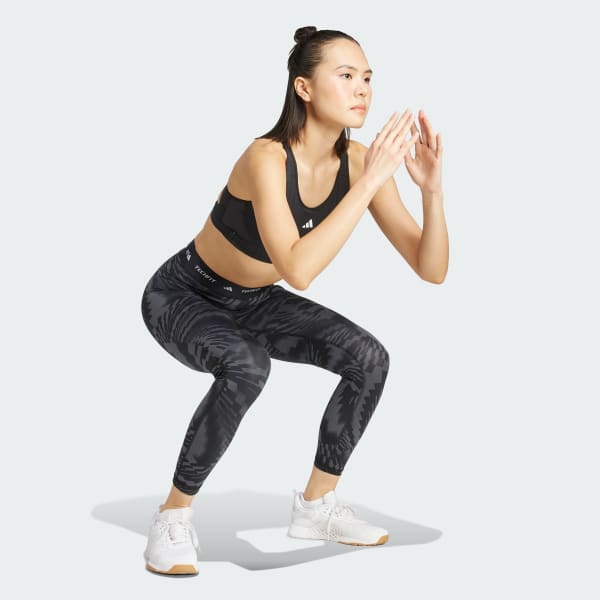 Grigio Leggings adidas Techfit stampati 7/8