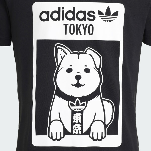 アディダス ESSENTIAL TEE GRAPHIC TOKYO - ブラック