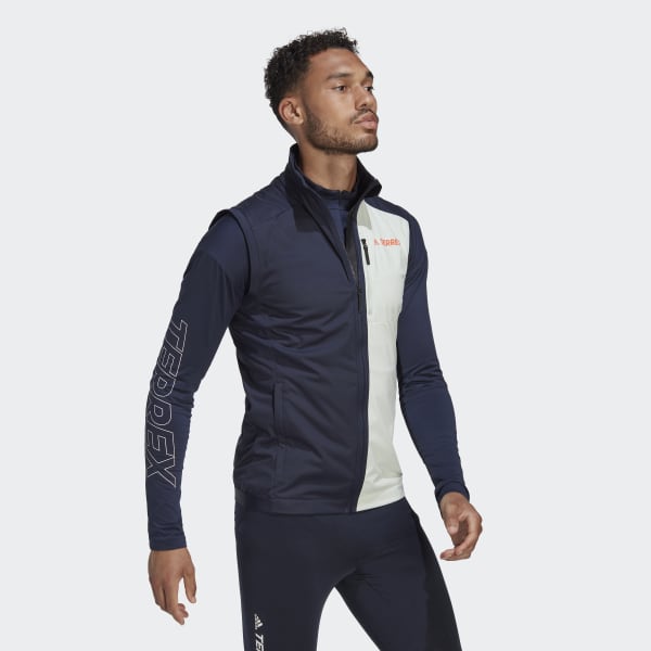 Blue Terrex Xperior Cross-Country Ski Soft Shell Vest AT992