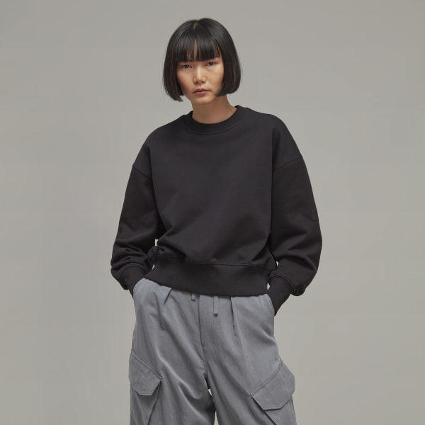 adidas Y-3 Organic Cotton Terry Boxy Crew Sweater - Black | Women's  Lifestyle | adidas US