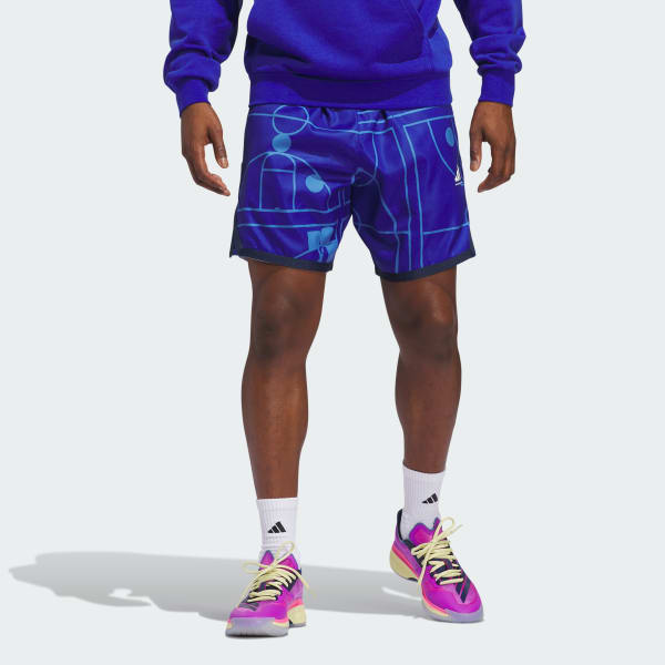 Azul Shorts adidas Crazy Lite Estampados