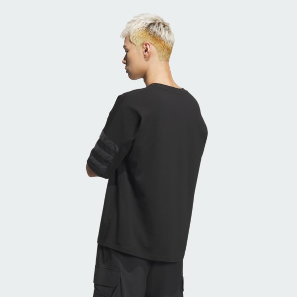 Black Fat 3-Stripes Short Sleeve Tee