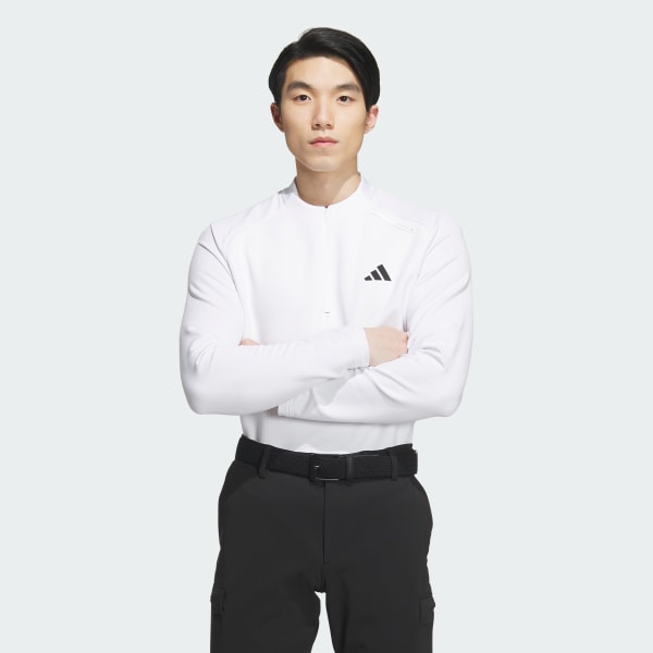 White 콜드레디 하프집 긴팔 셔츠