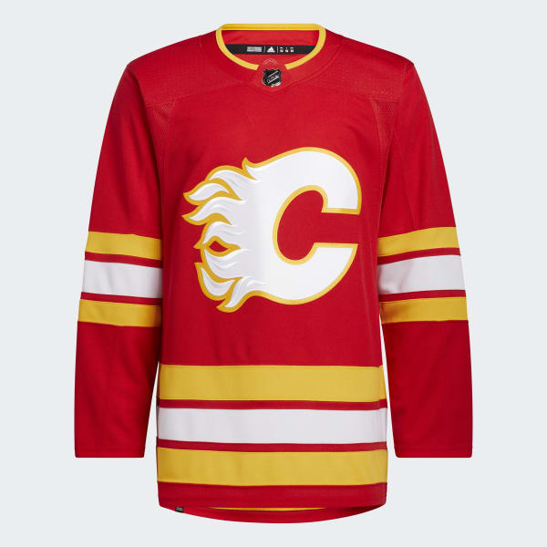Adidas Calgary Flames NHL Jersey Red Mens Size 50(Medium