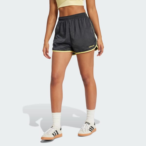 Black Linear Logo Sprinter Shorts