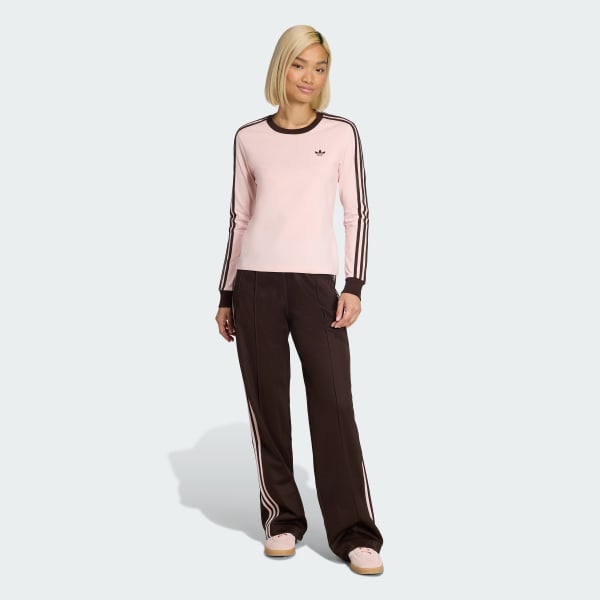 Pink 3 STRIPES LONG SLEEVE (SLIM) T-Shirt