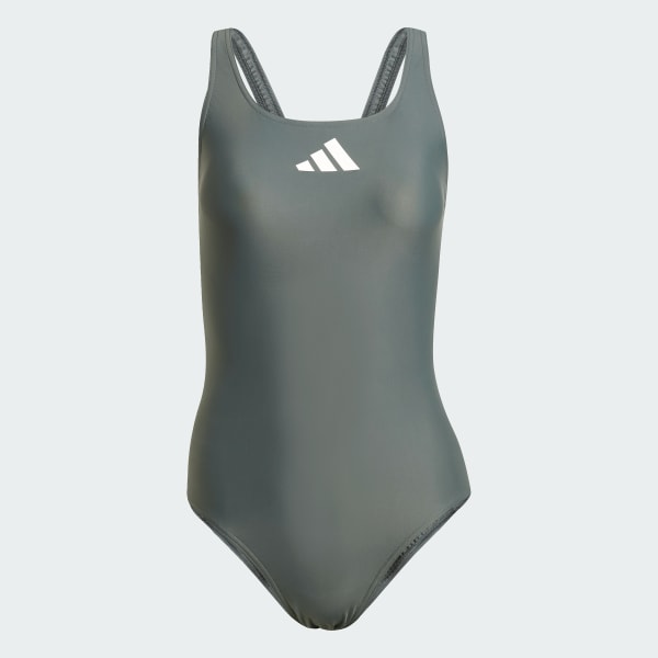 Grey 3 Bar Logo Swimsuit