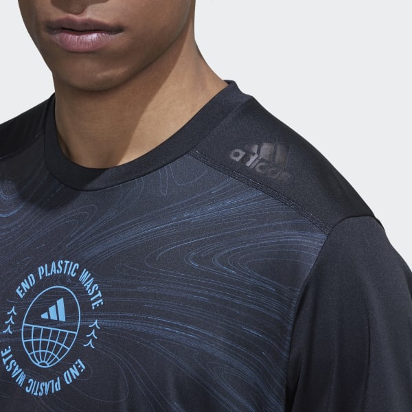 Negro Polo Designed for Running for the Oceans VS032