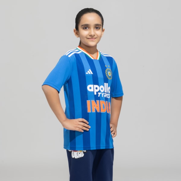 Blue INDIA T20 INTERNATIONAL CRICKET REPLICA JERSEY KIDS