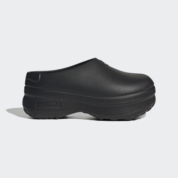 Black Adifom Stan Smith Mule Shoes