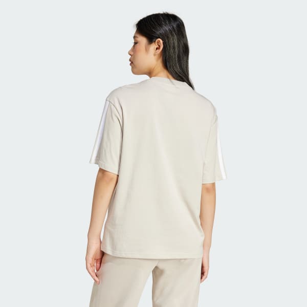 Beige Essentials 3-Stripes Boyfriend Tee