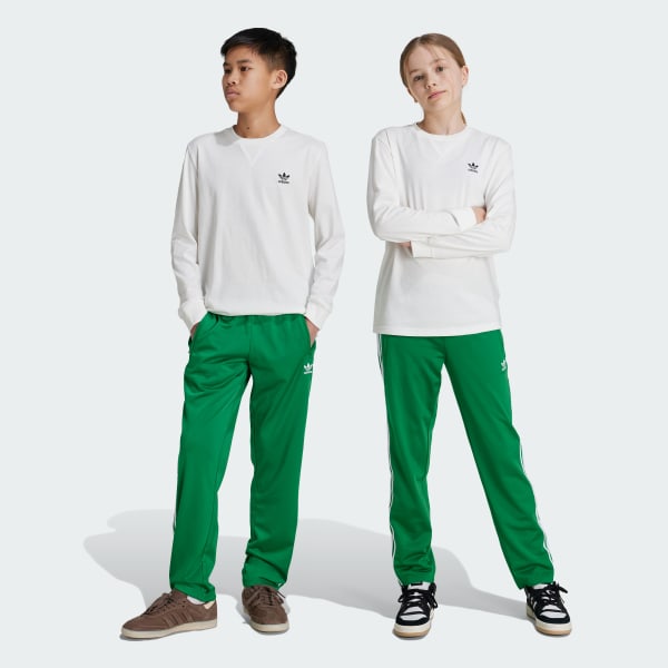 adidas Adicolor Firebird Tracksuit Bottoms Kids Green adidas UK