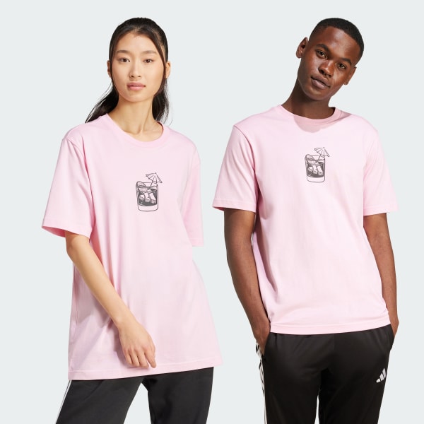Rosado Polo Estampado Lounge Drink