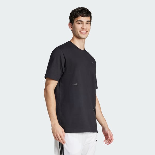 Black Lounge Slides Graphic Tee