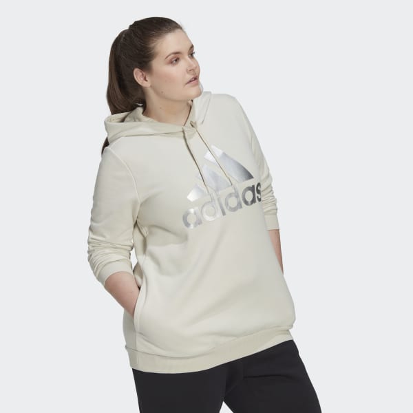 Beige Sweat-shirt à capuche Essentials Logo Fleece (Grandes tailles) IXV15