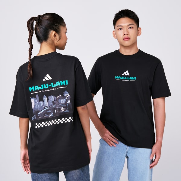 Black MAJU-LAH MOTORSPORTS CITYSCAPE TEE