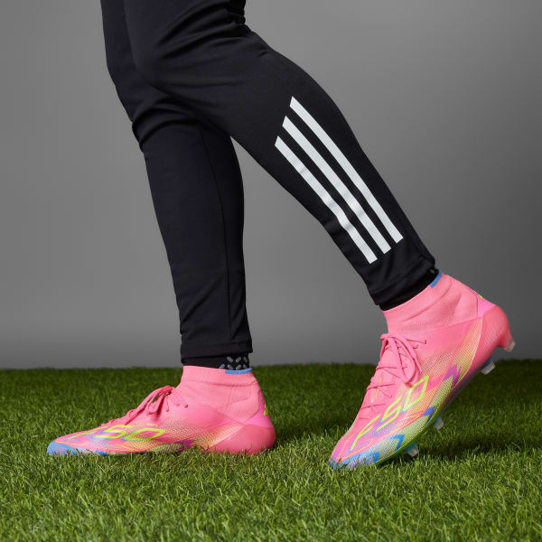 Pink F50 Elite Mid Firm Ground Boots