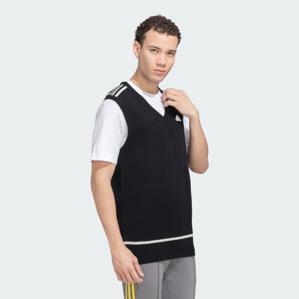 adidas 3 Stripes Sweater Vest - Black | adidas India