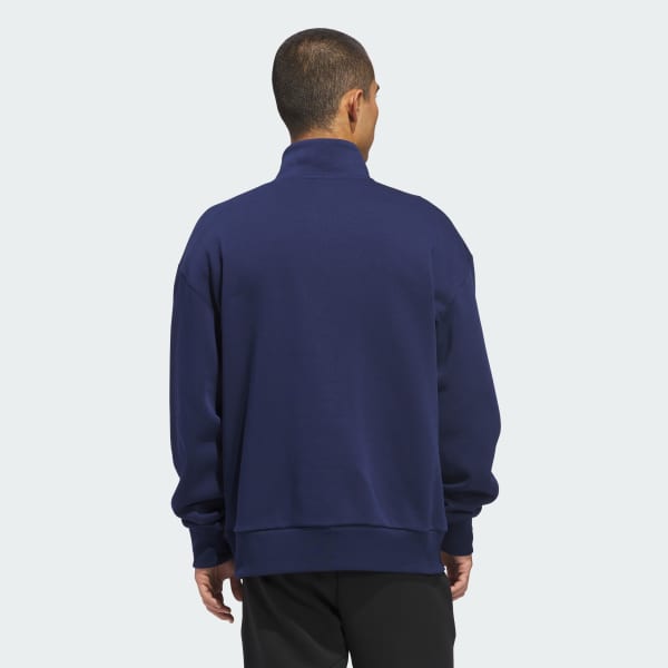 adidas LOVB FLEECE GRAPHICS QUARTER-ZIP SWEATSHIRT. - Blue | Free