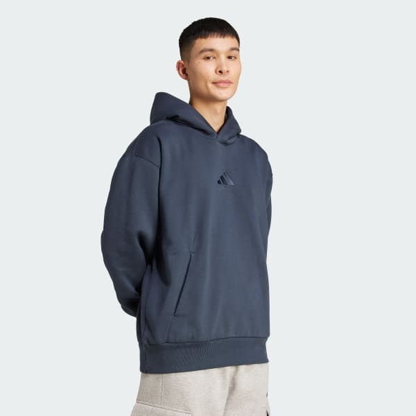 adidas ALL SZN Fleece Hoodie - Blue | Free Shipping with adiClub