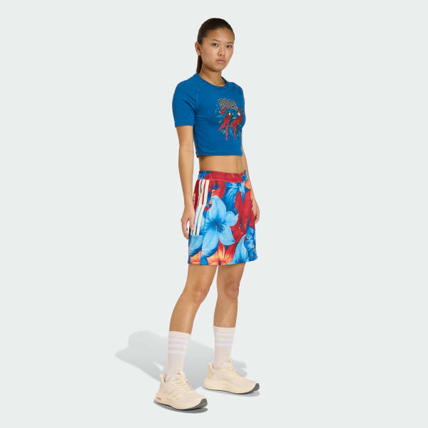 Red ADIDAS x FARM RIO SKIRT