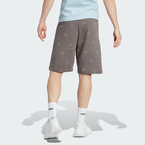 adidas Seasonal Essentials Monogram Graphic Shorts Brown