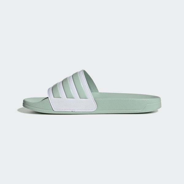 green adidas slippers