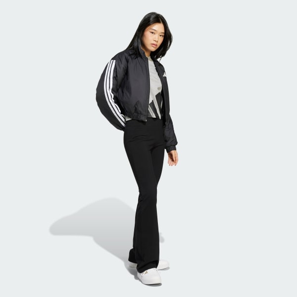 Noir Veste courte bomber isolante 3 bandes Essentials