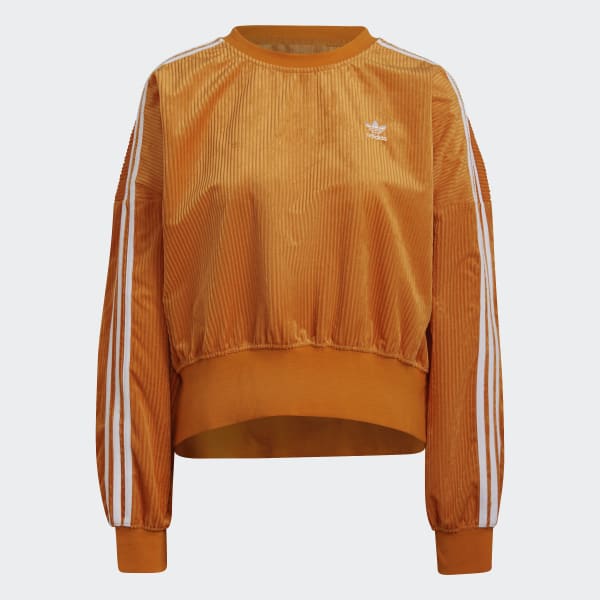 Orange Adicolor Classics Corded Velour Oversize Sweatshirt IZQ84