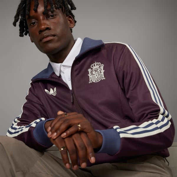 Maroon adidas track top top