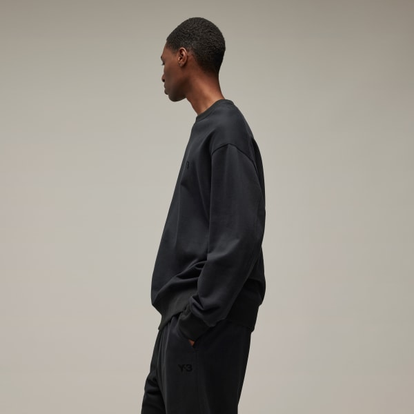 Black Y-3 French Terry Crew Sweater