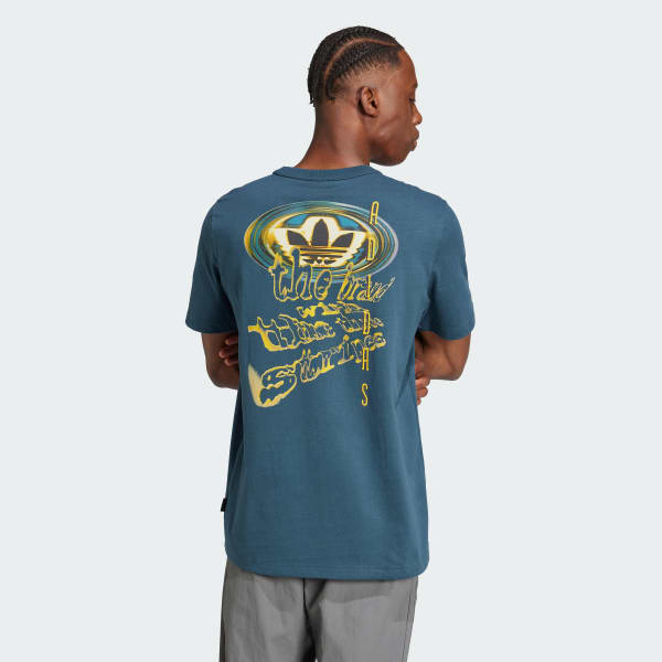 Turquoise adidas Originals 90s Graphic Print Tee