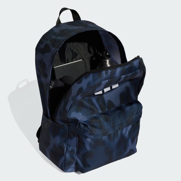 Blue Animal-Print Classic Backpack