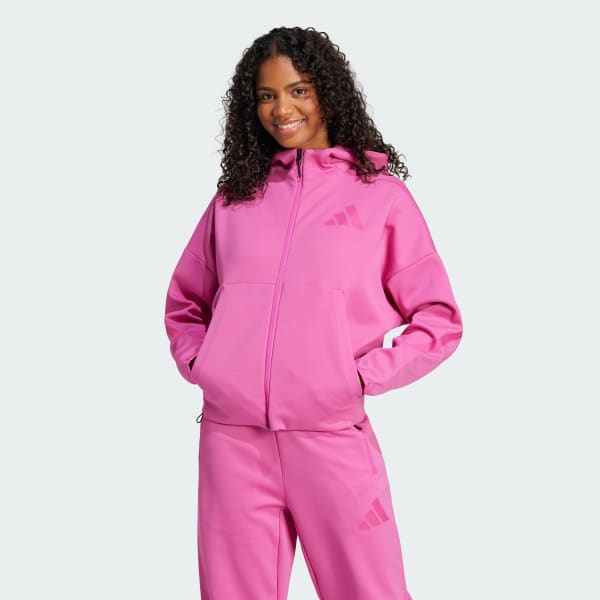 adidas Z.N.E. Full-Zip Hoodie - Pink | adidas New Zealand