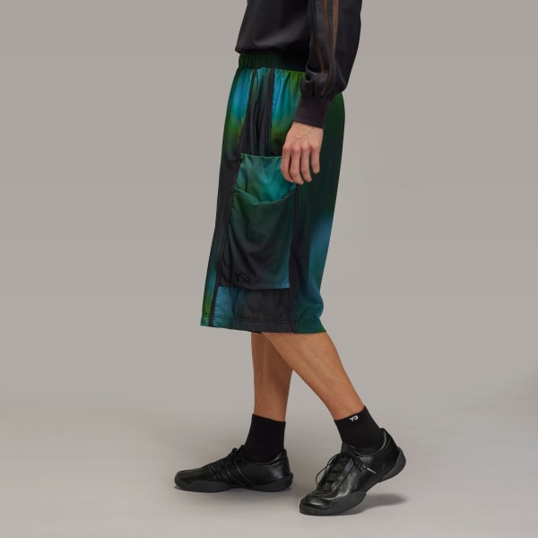 หลากสี กางเกงขาสั้นผ้าตาข่ายพิมพ์ลายทั้งตัว Y-3