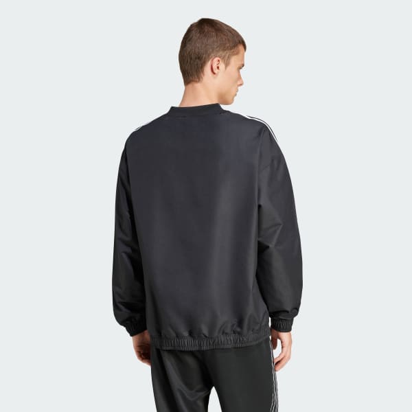 Black Adicolor Woven Crewneck Windbreaker
