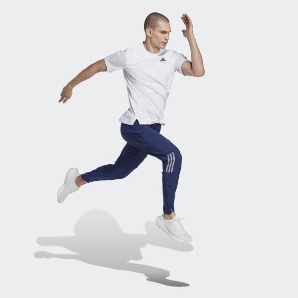 adidas Men's Running Own the Run Woven Astro Pants - Blue adidas US