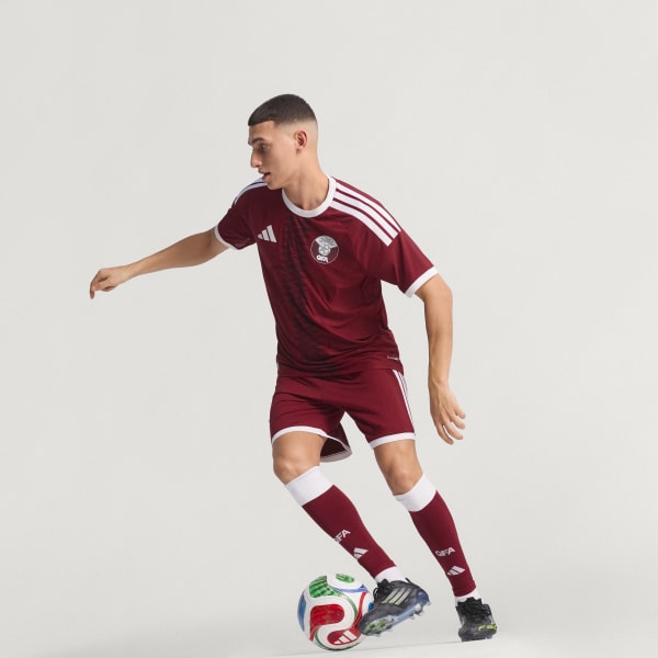 Burgundy Qatar 26 Home Authentic Jersey